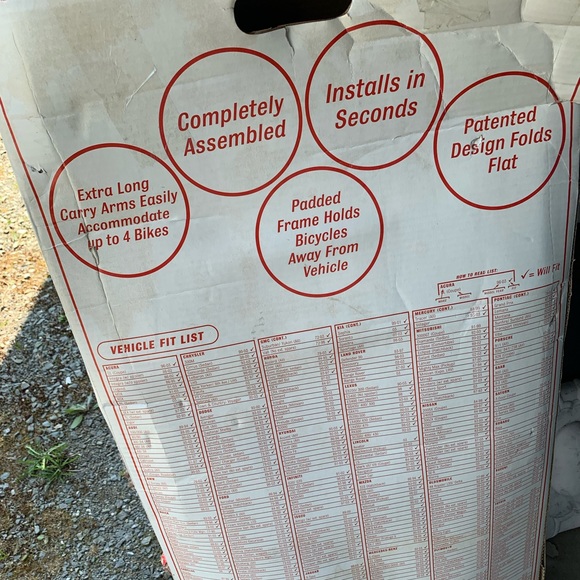 Bike Rack - 4 bicycle trunk bike rack. Allen brand. New but opened box - Picture 2 of 4